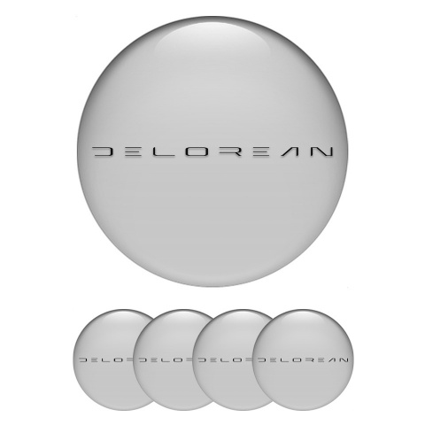 DMC Silicone Stickers for Center Wheel Caps Grey Black Logo