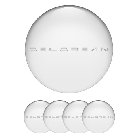 DMC Emblem for Wheel Center Caps White Transparent Edition