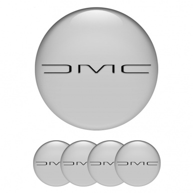 DMC Emblem for Wheel Center Caps Grey Black Slim Logo