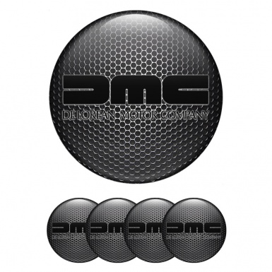 DMC Center Caps Wheel Emblem Dark Grate Heavy Black Logo