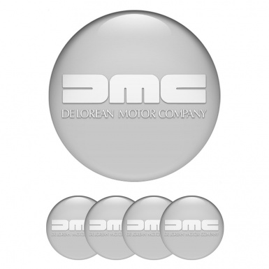 DMC Emblem for Wheel Center Caps Grey Heavy White Logo