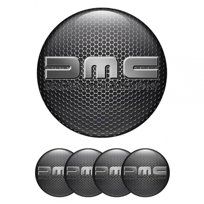 DMC Emblems for Center Wheel Caps Dark Mesh Brushed Metal Logo