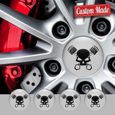 Grenzgaenger Silicone Stickers for Center Wheel Caps Grey Black Version