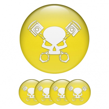 Grenzgaenger Center Wheel Caps Stickers Yellow White Version