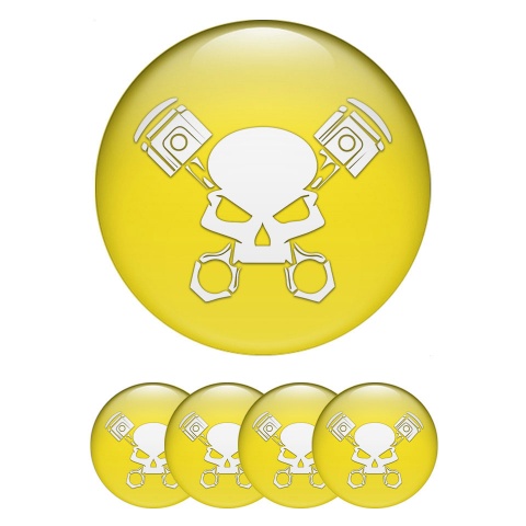 Grenzgaenger Center Wheel Caps Stickers Yellow White Version