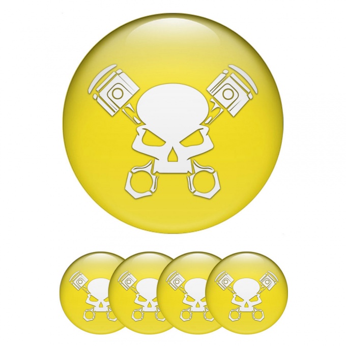 Grenzgaenger Center Wheel Caps Stickers Yellow White Version