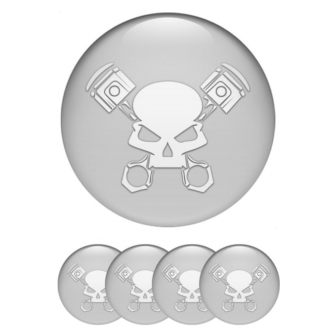 Grenzgaenger Emblems for Center Wheel Caps Grey White Version