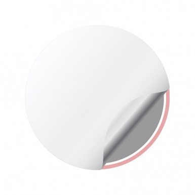 Volvo Polestar Domed Stickers for Wheel Center Caps Black Red Ring