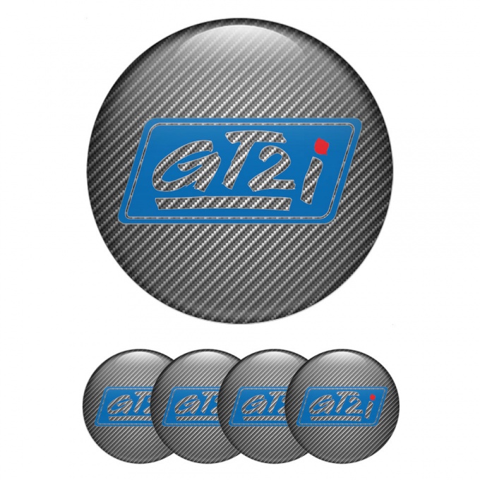 Wheel Gt2i Emblem for Center Caps Carbon Blue Rhombus