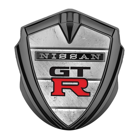Nissan GTR Domed Badge Graphite Monolith Stone Gradient Logo Edition
