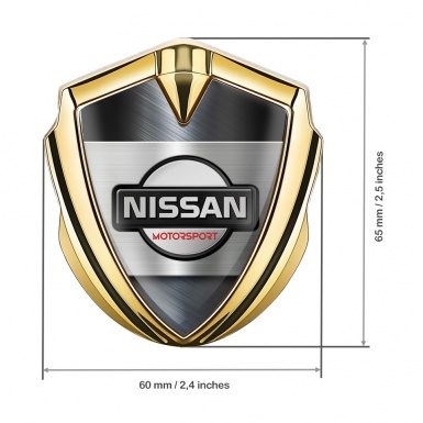Nissan Motorsport Emblem Fender Badge Gold Metallic Template Design