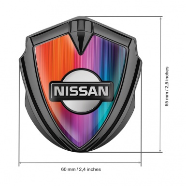 Nissan Emblem Trunk Badge Graphite Color Gradient Grey Logo Design