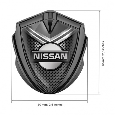 Nissan Emblem Ornament Graphite Metallic Grate Grey Fragment Design