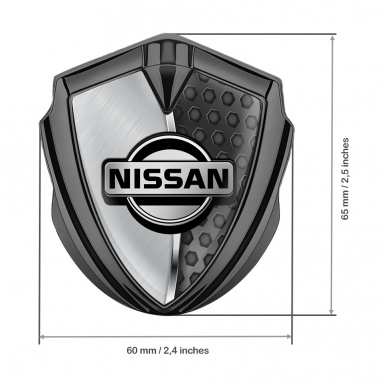Nissan Metal Emblem Self Adhesive Graphite Two Face Texture Edition