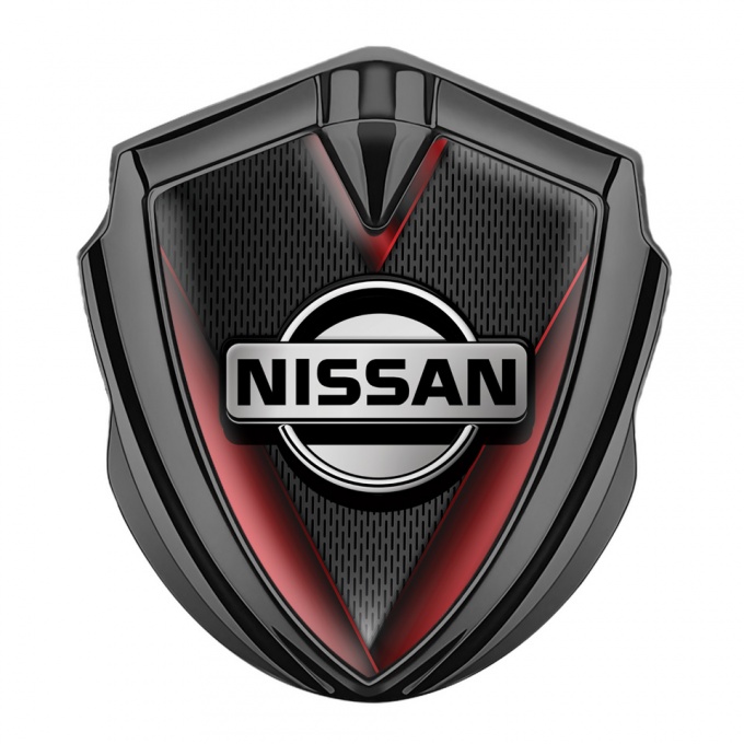 Nissan Emblem Badge Graphite Dark Grate Crimson Fragments Design