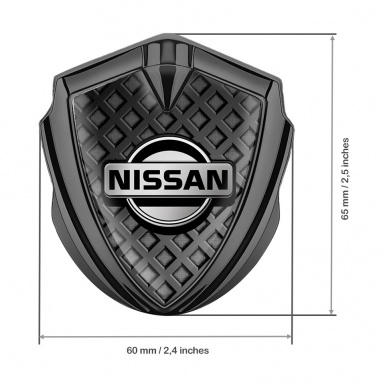 Nissan Bodyside Emblem Self Adhesive Graphite Dark Squares Effect