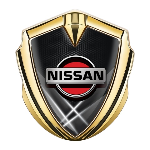 Nissan Emblem Fender Badge Gold Grey Hex Red Logo Edition