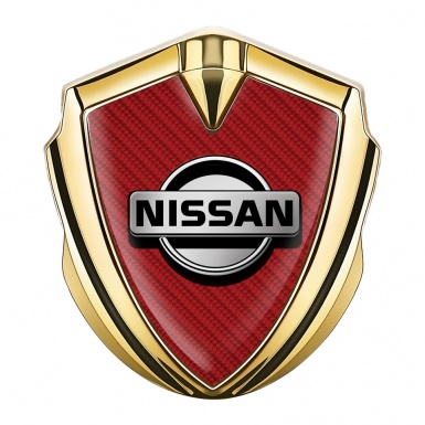 Nissan Emblem Ornament Gold Red Carbon Grey Logo Edition