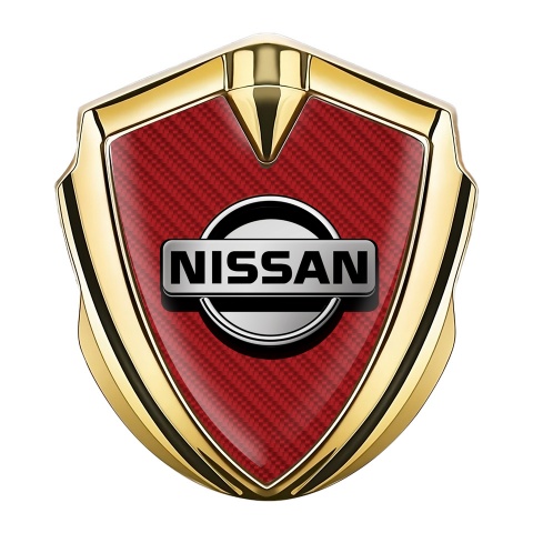 Nissan Emblem Ornament Gold Red Carbon Grey Logo Edition