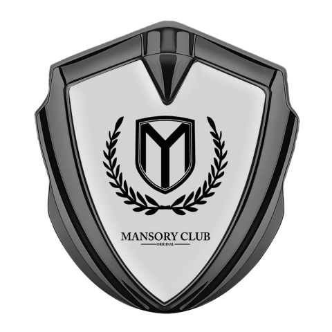 Mansory Club Bodyside Emblem Self Adhesive Graphite Grey Black Logo