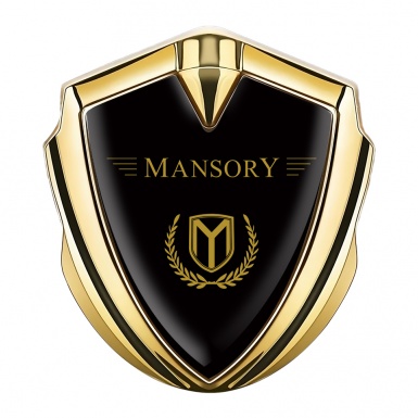 Mansory Club Emblem Trunk Badge Gold Copper Laurel Edition