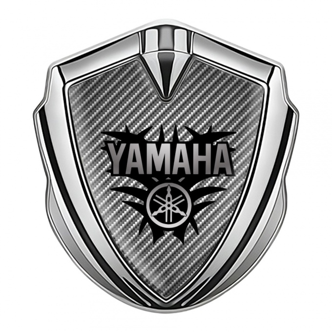 Yamaha Fender Emblem Badge Silver Light Carbon Black Grey Edition
