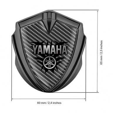 Yamaha Emblem Trunk Badge Graphite Dark Carbon Black Tribal Design