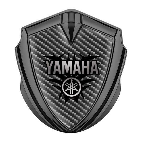 Yamaha Emblem Trunk Badge Graphite Dark Carbon Black Tribal Design