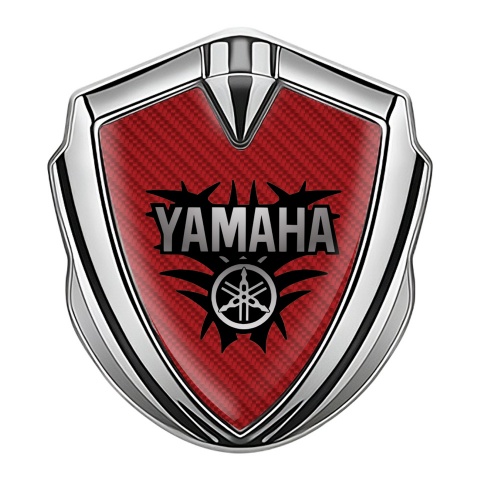 Yamaha Emblem Self Adhesive Silver Red Carbon Black Tribal Edition