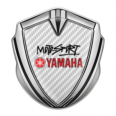 Yamaha Emblem Badge Silver White Carbon Red Motorsport Edition