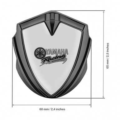 Yamaha Racing Bodyside Emblem Self Adhesive Graphite Grey Logo Design