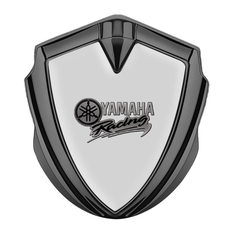 Yamaha Racing Bodyside Emblem Self Adhesive Graphite Grey Logo Design