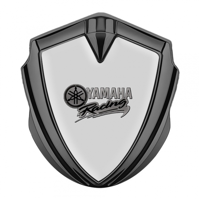 Yamaha Racing Bodyside Emblem Self Adhesive Graphite Grey Logo Design