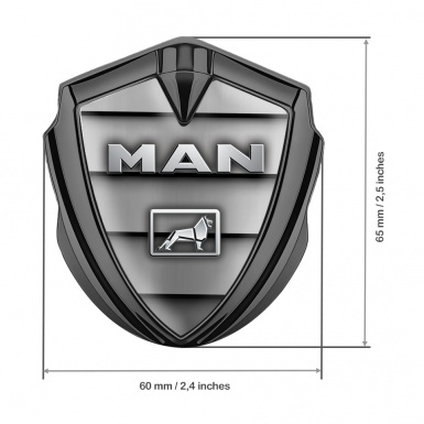 MAN Metal Emblem Self Adhesive Graphite Shutters Texture Metallic Design