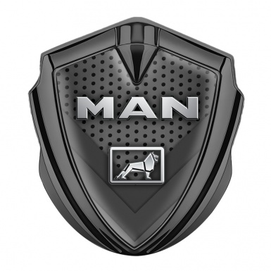 MAN Fender Emblem Badge Graphite Dark Elements Metallic Logo Motif