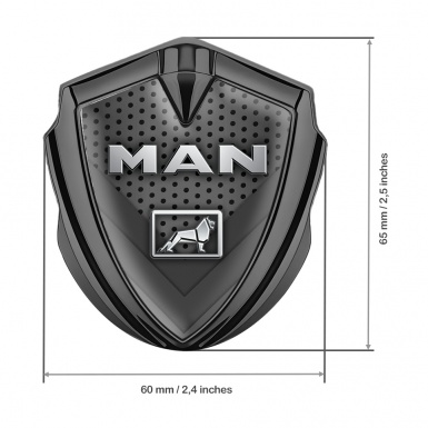 MAN Fender Emblem Badge Graphite Dark Elements Metallic Logo Motif