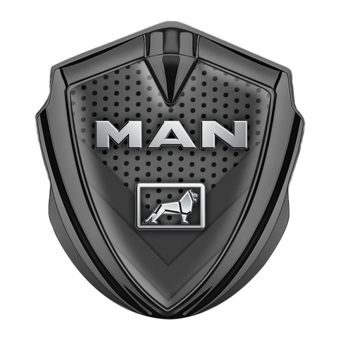 MAN Fender Emblem Badge Graphite Dark Elements Metallic Logo Motif