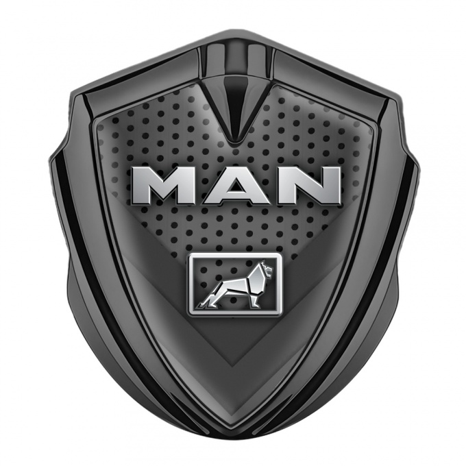 MAN Fender Emblem Badge Graphite Dark Elements Metallic Logo Motif