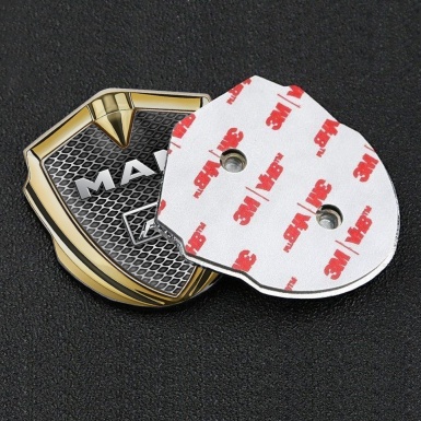 MAN Emblem Trunk Badge Gold Metal Grate Chromatic Logo Edition