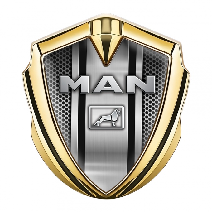 MAN Emblem Self Adhesive Gold Light Grate Metallic Elements Design