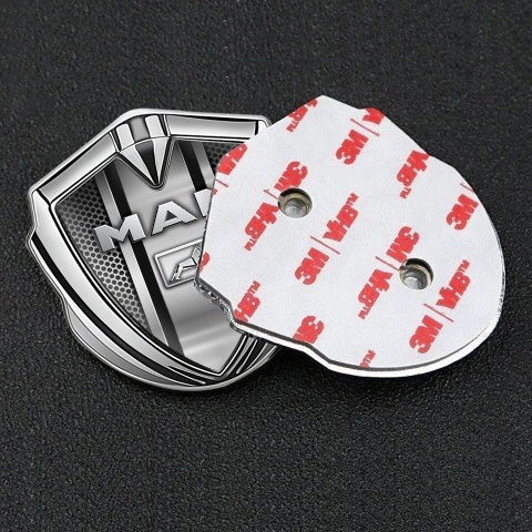 MAN Emblem Self Adhesive Silver Light Grate Metallic Elements Design