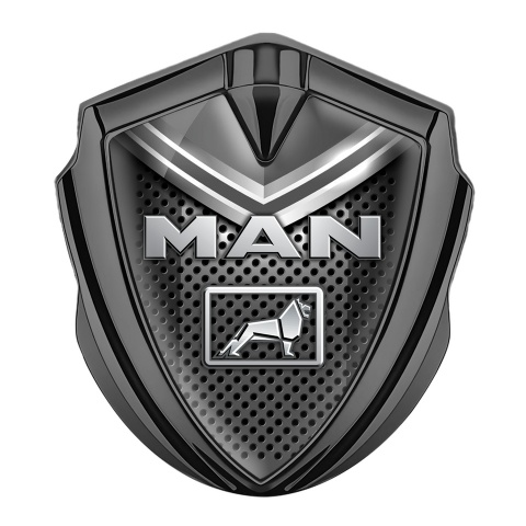 MAN Domed Emblem Graphite Dark Grate Grey Element Metallic Color Logo
