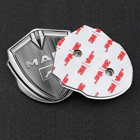 MAN Emblem Car Badge Silver Grey Strokes Gradient Polished Logo
