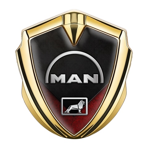 MAN Emblem Trunk Badge Gold Red Fragment Half Circle Edition