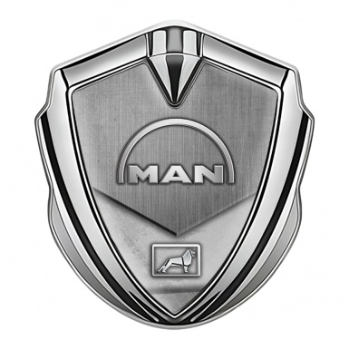 MAN Emblem Self Adhesive Silver Stone Texture Half Circle Variant