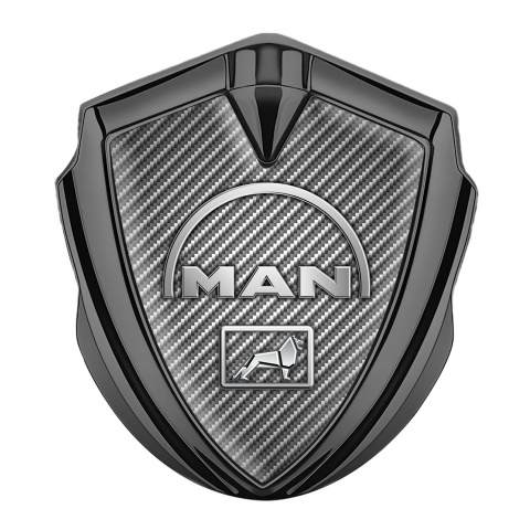 MAN Emblem Ornament Graphite Light Carbon Half Circle Metallic Logo