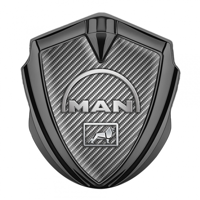 MAN Emblem Ornament Graphite Light Carbon Half Circle Metallic Logo