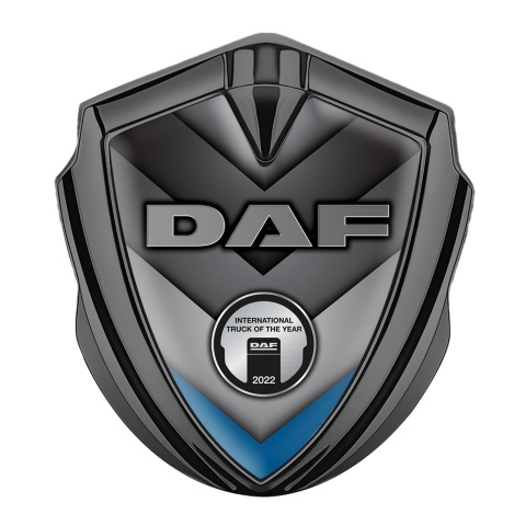 DAF Bodyside Emblem Self Adhesive Graphite Blue Fragment Metallic Logo