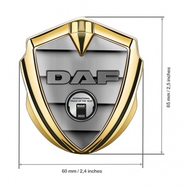 DAF Bodyside Emblem Self Adhesive Gold Shutters Effect Classic Logo