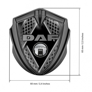DAF Metal Domed Emblem Graphite Dark Fragments Metallic Plaque Motif